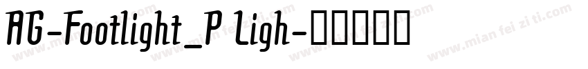 AG-Footlight_P Ligh字体转换
